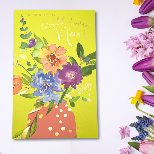 Nan Mother's Day Card - Floral Vase