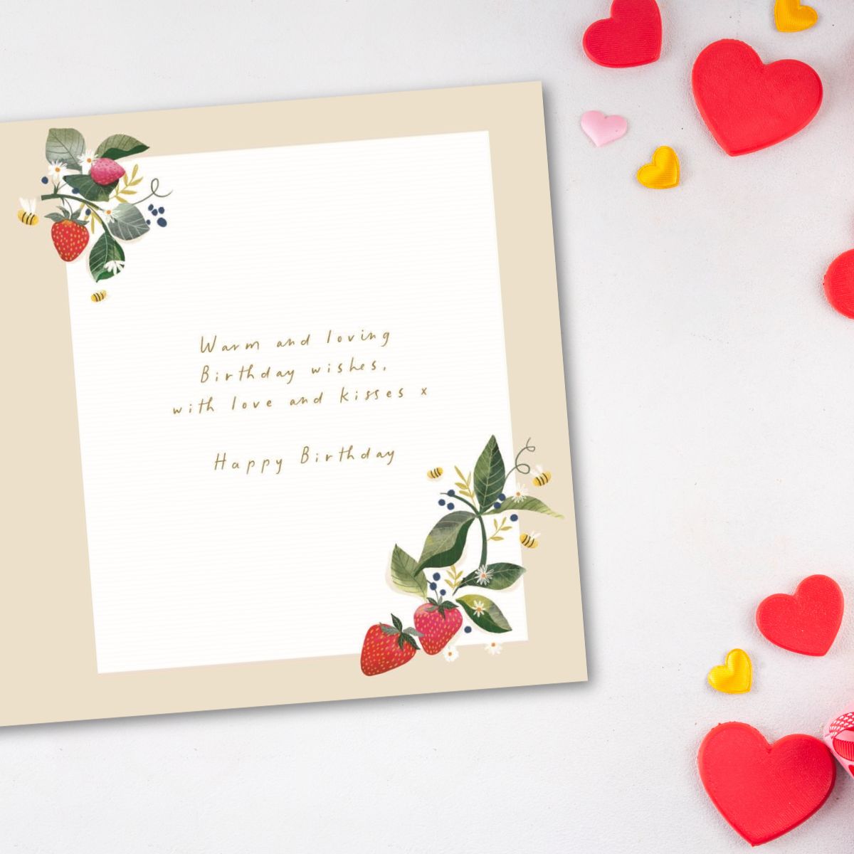 One I Love Birthday Card - Big World Little Things Strawberry Bubbly