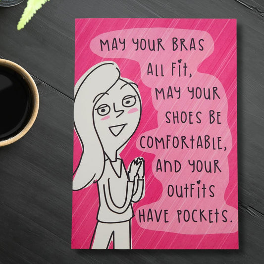 Recycled Paper Greetings Birthday Card - May Your Bras All Fit