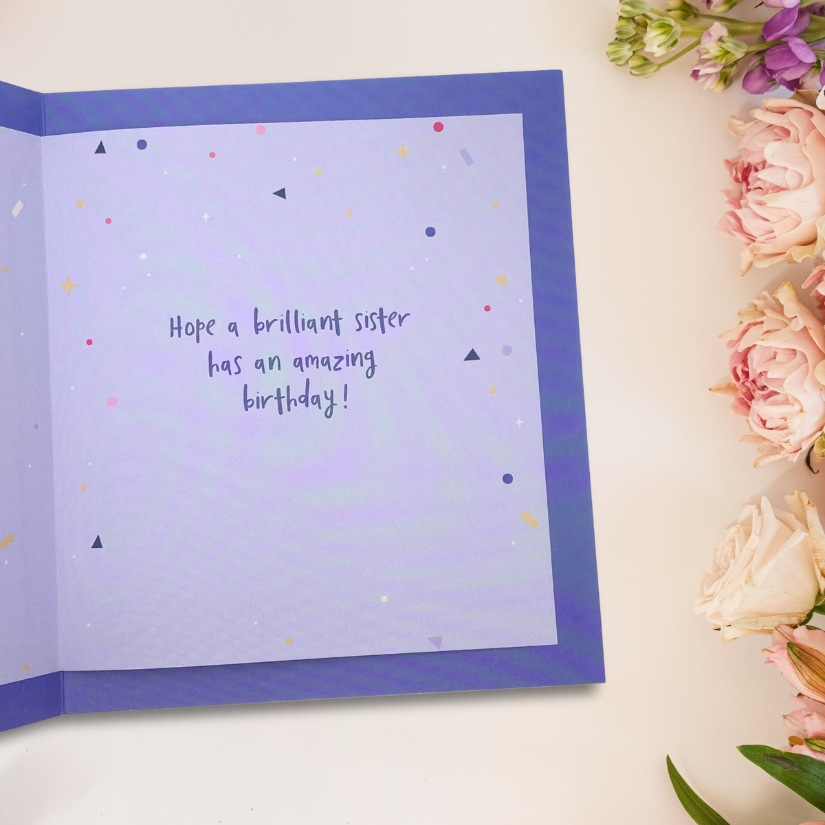 Sister Birthday Card - Floral Candles