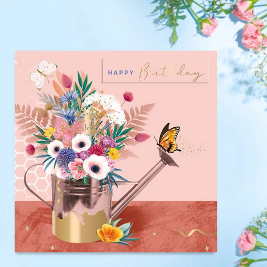 Cocktail Hour Birthday Card - Watering Can