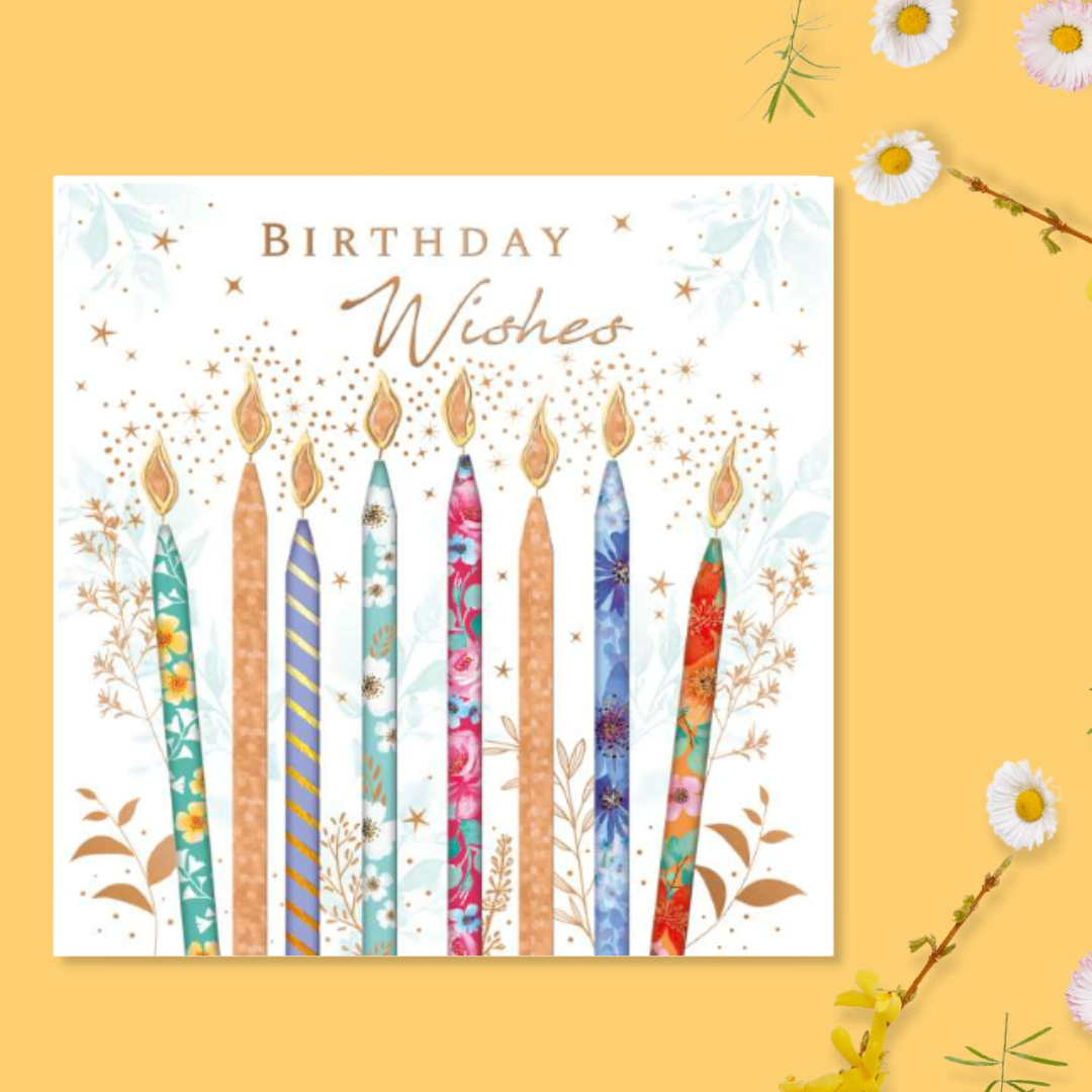 Blush Birthday Card - Candles