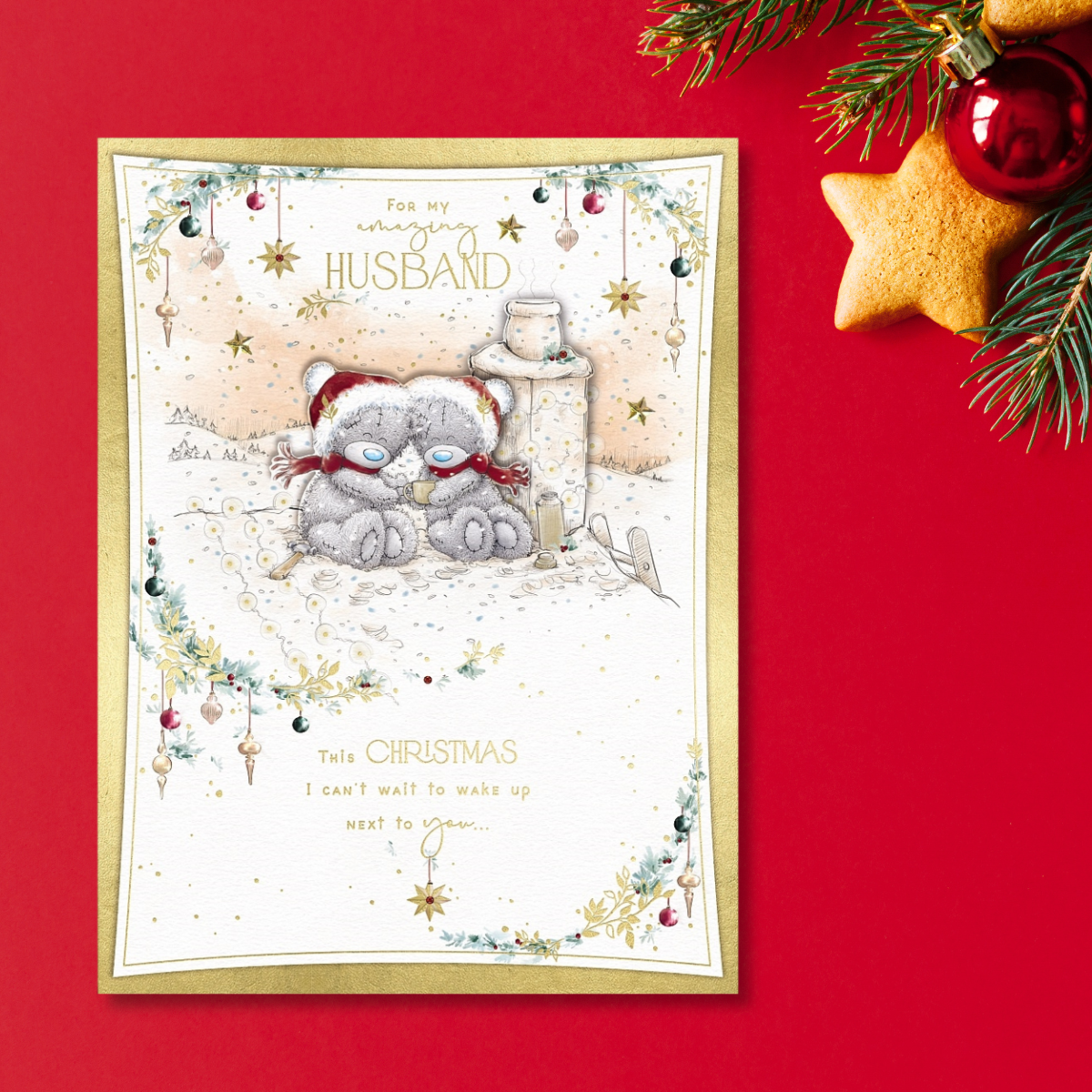Husband Boxed Christmas Card - Me To You Bears Drinking Tea