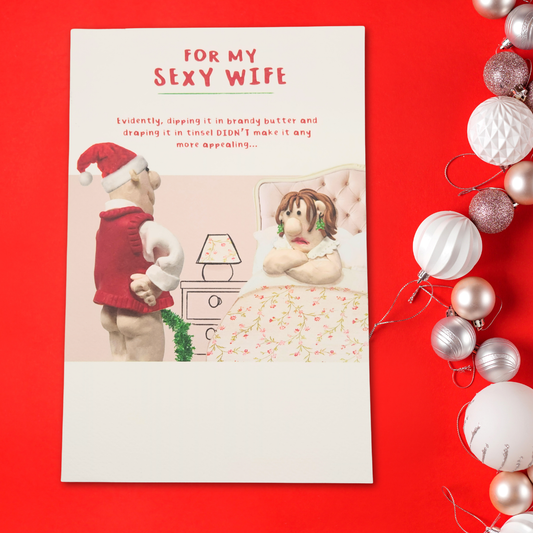 Wife Christmas Card - Model Family Humour