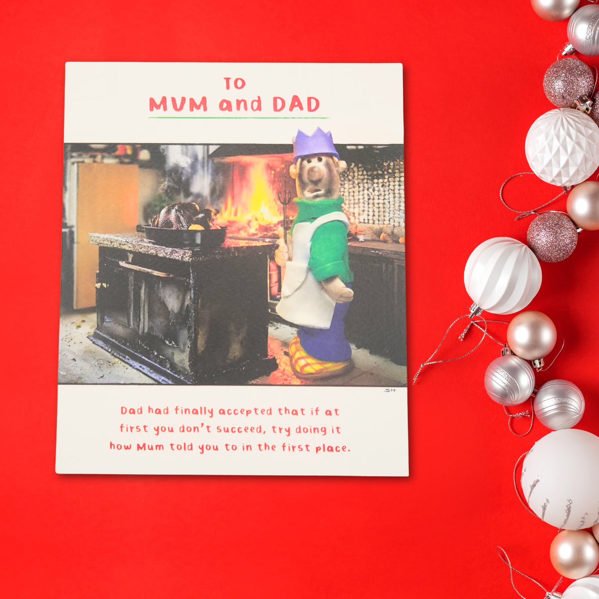 Mum & Dad Christmas Card - Model Family Humour
