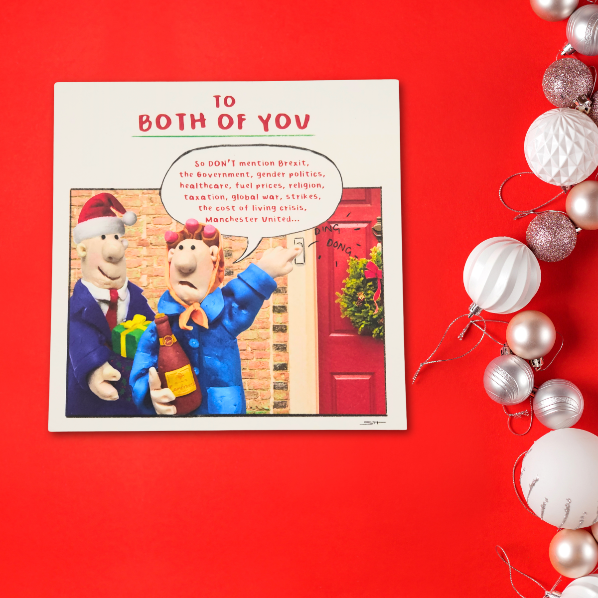 Both Of You Christmas Card - Model Family Brexit