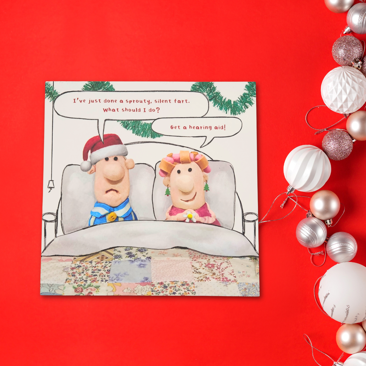 Open Christmas Card - Model Family Hearing Aid
