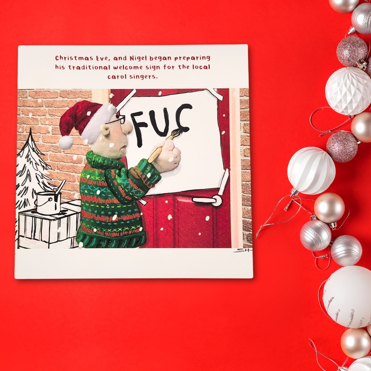 Open Christmas Card - Model Family Carol Singers