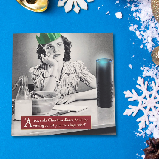 Funny Christmas Card - Morphed Alexa