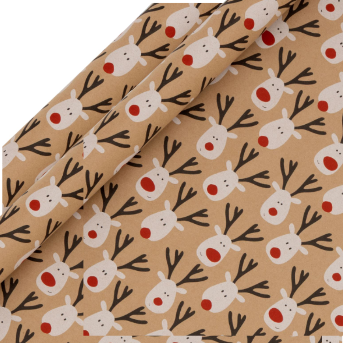 Christmas Rollwrap Collection - 2 x 3M Kraft Reindeer Selfie