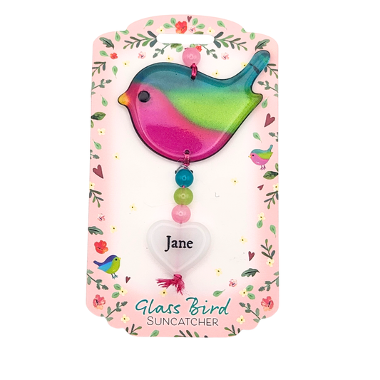 Glass Bird Suncatcher - Jane