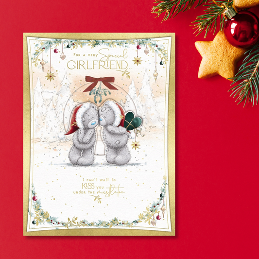 Girlfriend Boxed Christmas Card - Me To You Bears Kissing