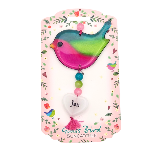 Glass Bird Suncatcher - Jan