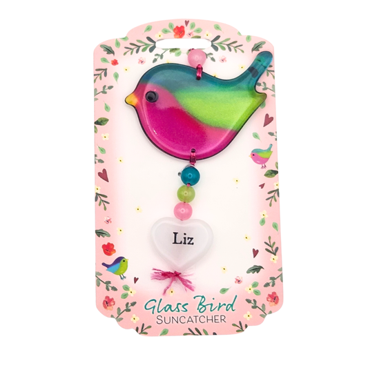 Glass Bird Suncatcher - Liz
