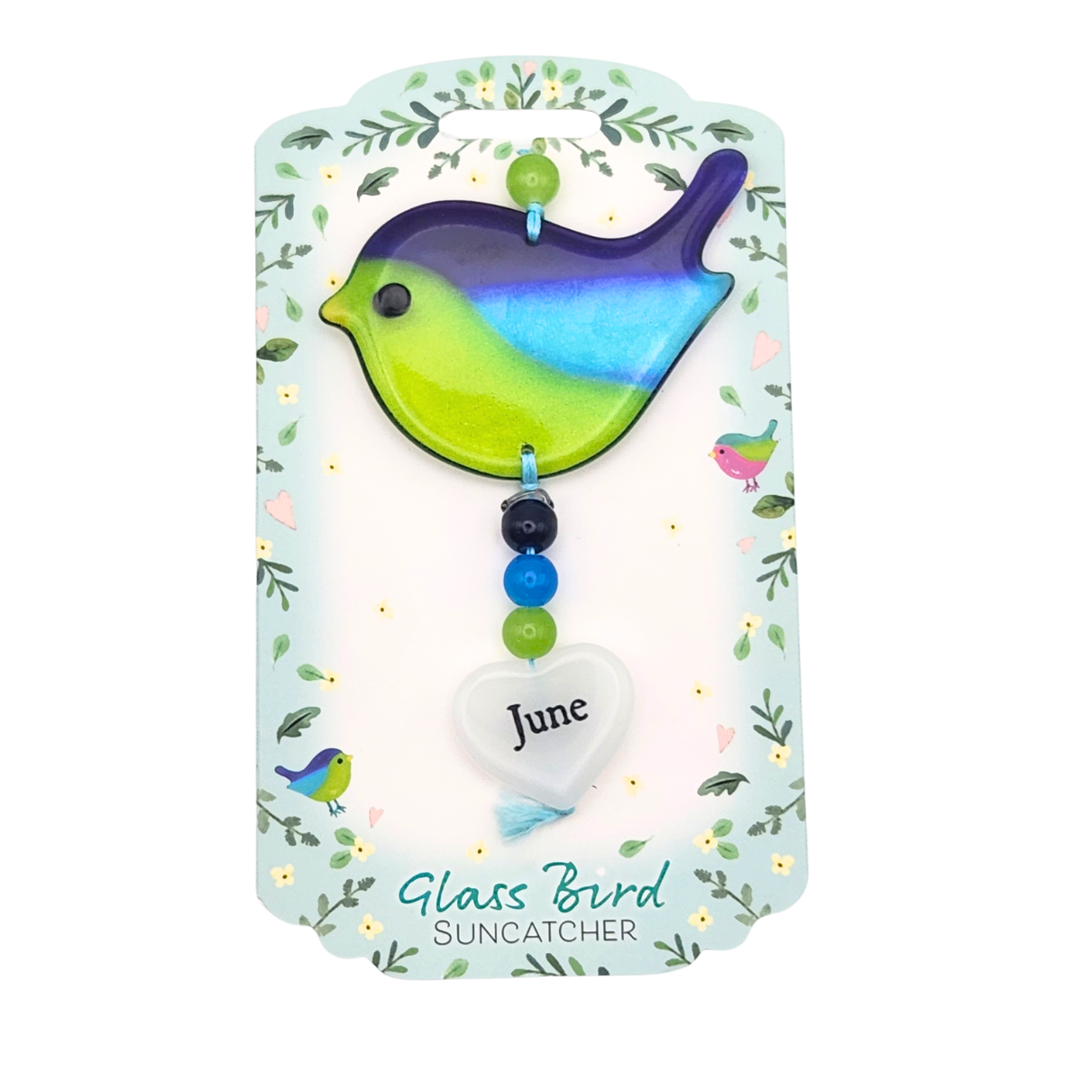 Glass Bird Suncatcher - June