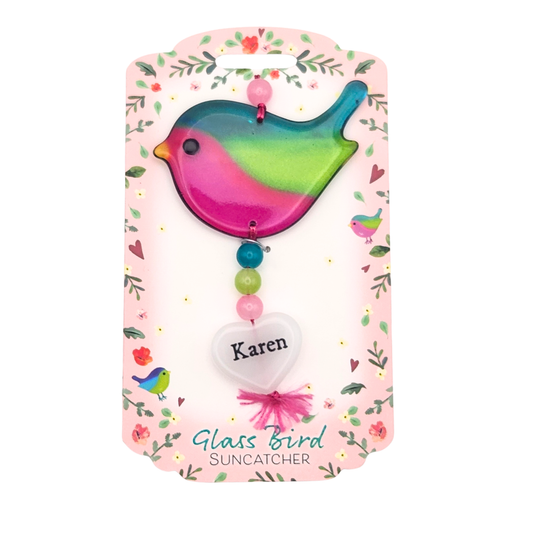 Glass Bird Suncatcher - Karen