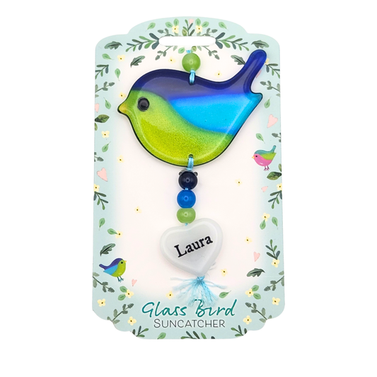 Glass Bird Suncatcher - Laura