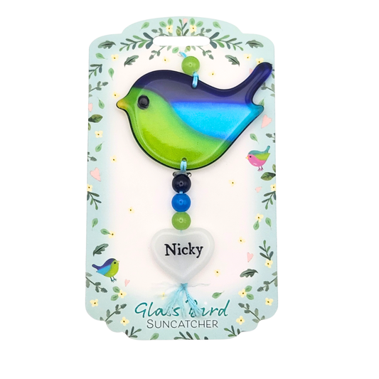 Glass Bird Suncatcher - Nicky