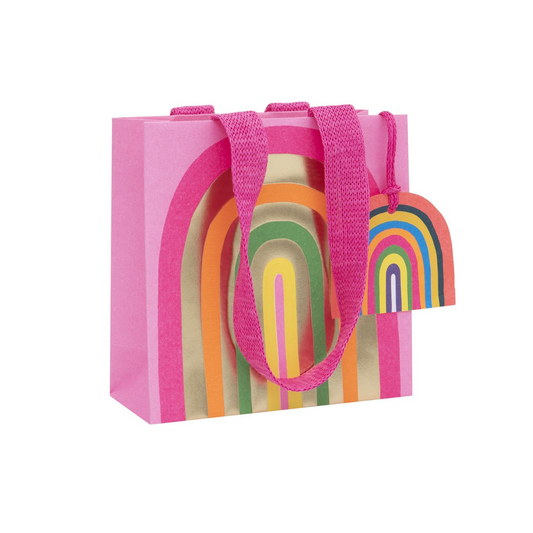 Gift Bag Small - Birthday Retro Rainbow
