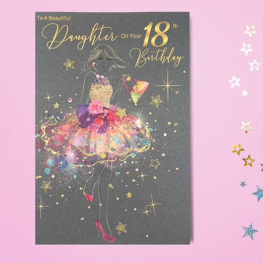 Daughter 18th Birthday Card - Grace Large