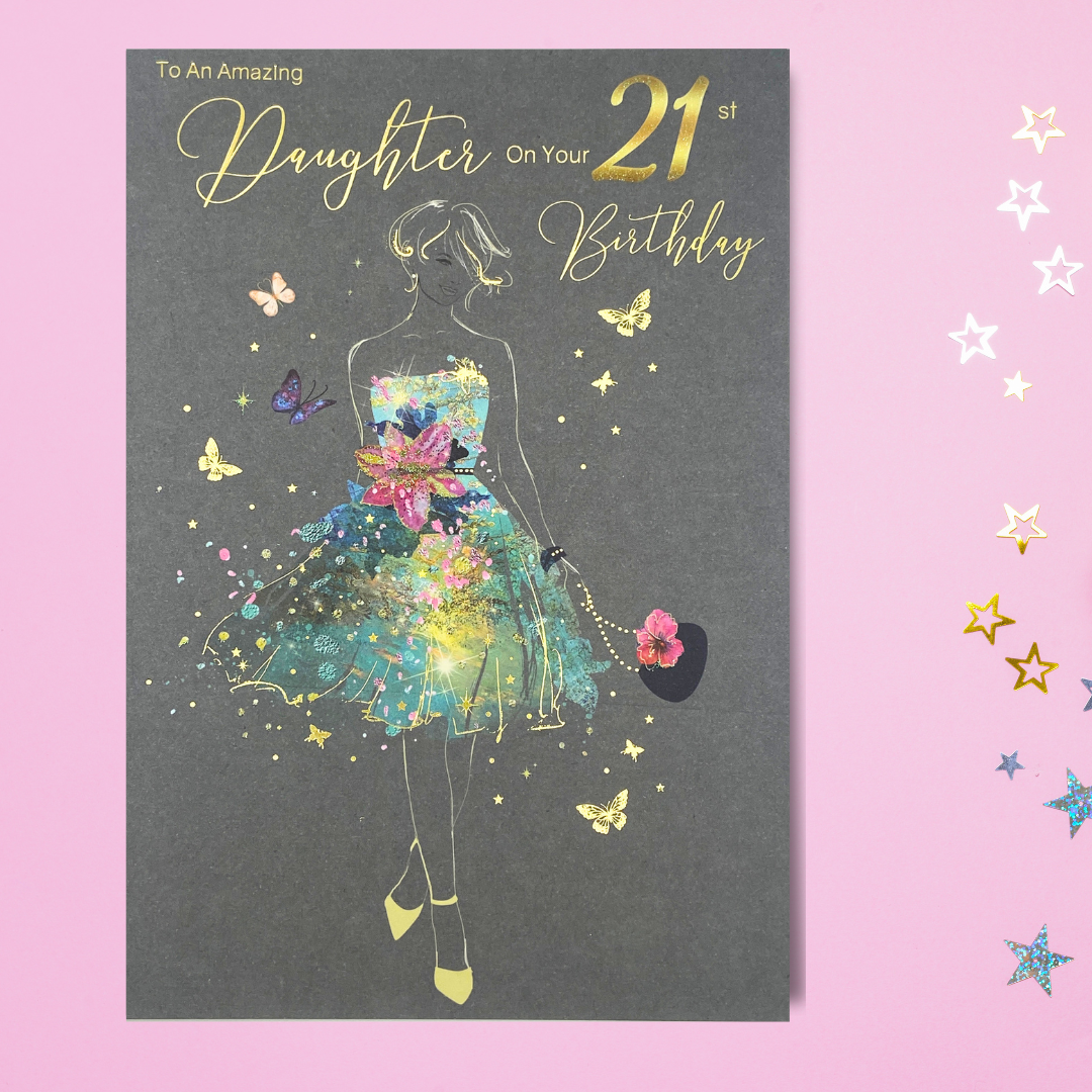 Daughter 21st Birthday Card - Grace