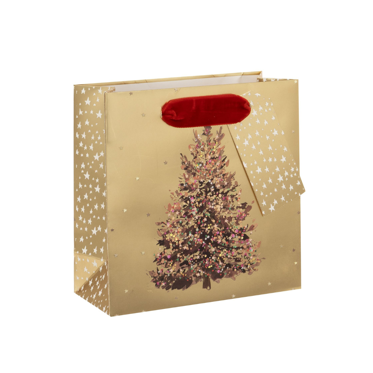 Christmas Gift Bag Small - Golden Boughs