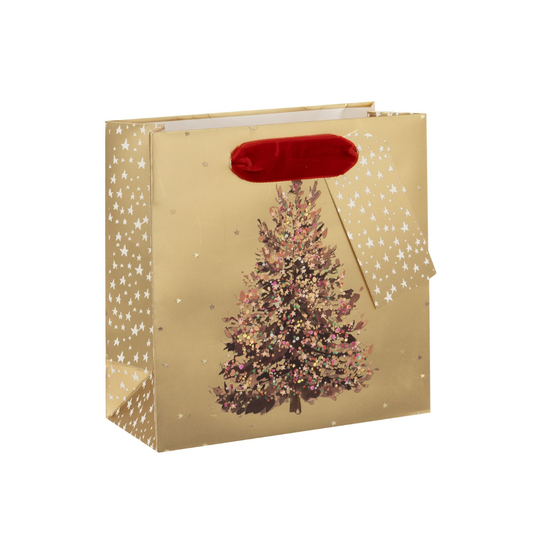 Christmas Gift Bag Small - Golden Boughs