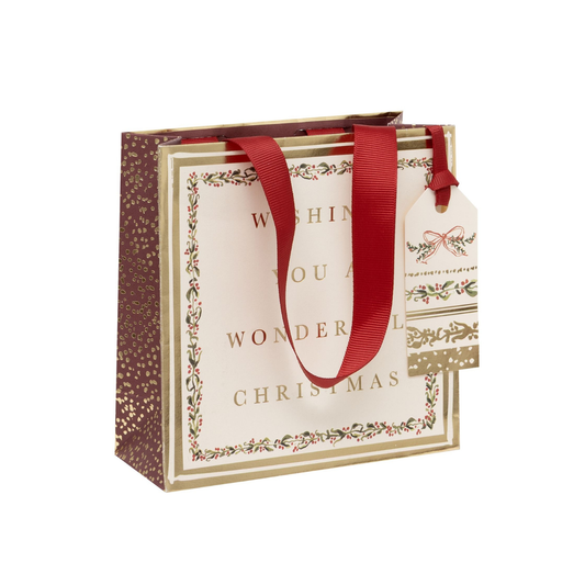 Christmas Gift Bag Small - Lustrous Verse