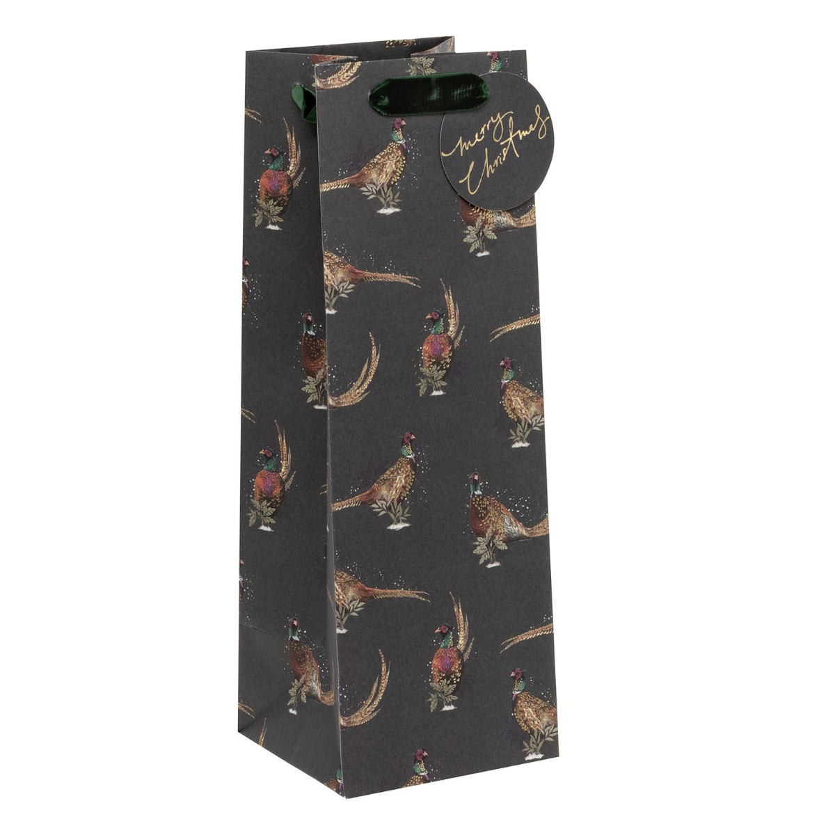 Christmas Gift Bottle Bag - Jolly Pheasants