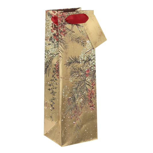 Christmas Gift Bottle Bag - Winter Gild