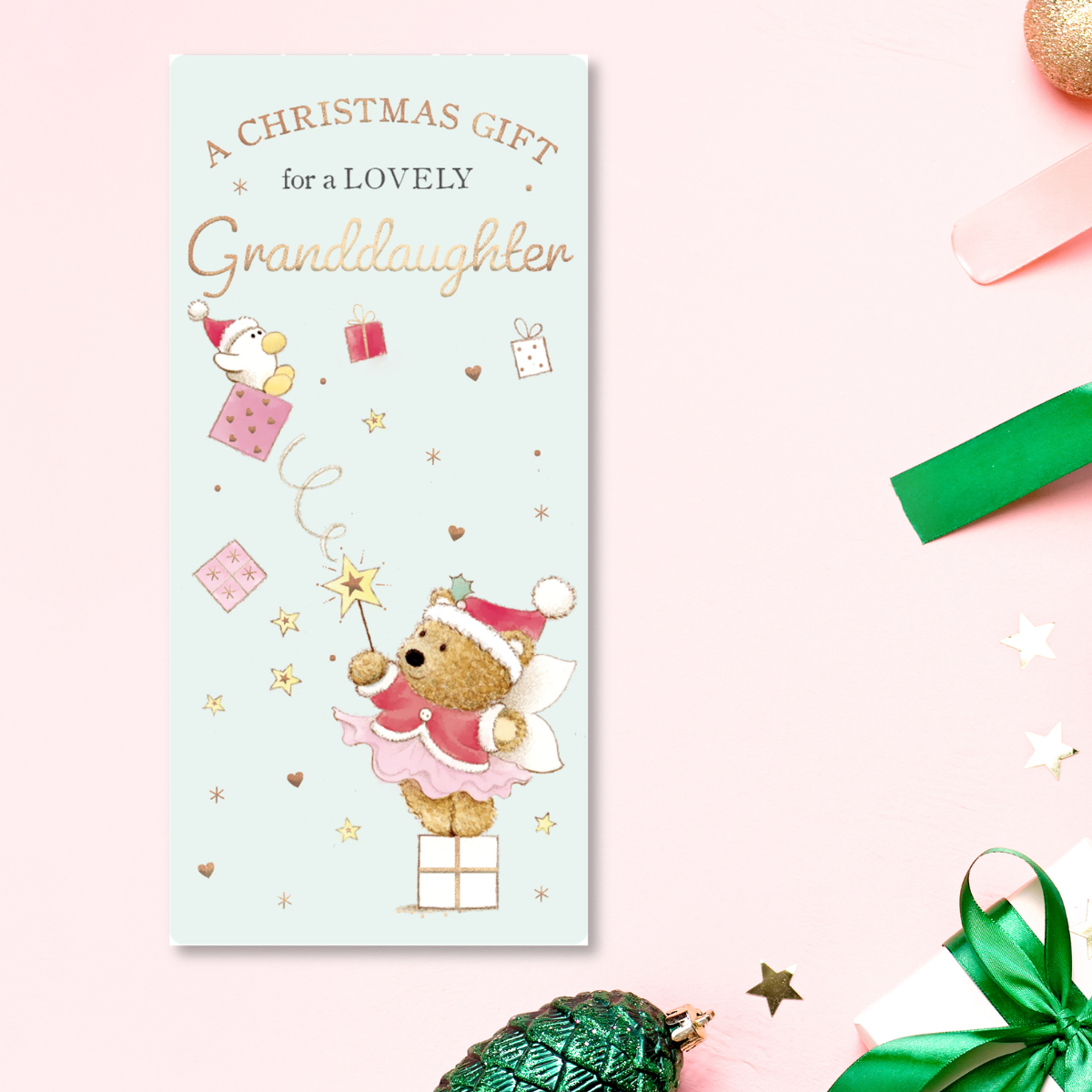 Money Wallet Christmas - Granddaughter Barley Bear