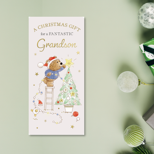 Money Wallet Christmas - Grandson Barley Bear