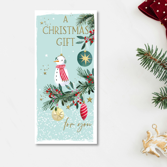 Money Wallet Christmas - Skylight Snowman