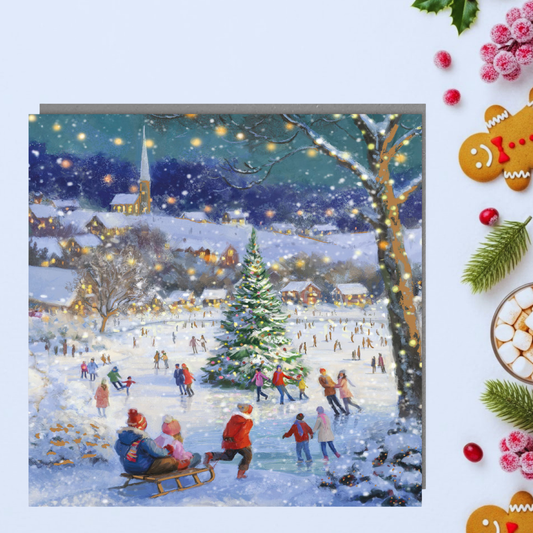 Charity Christmas Cards - 5 x Ice Skating Rink