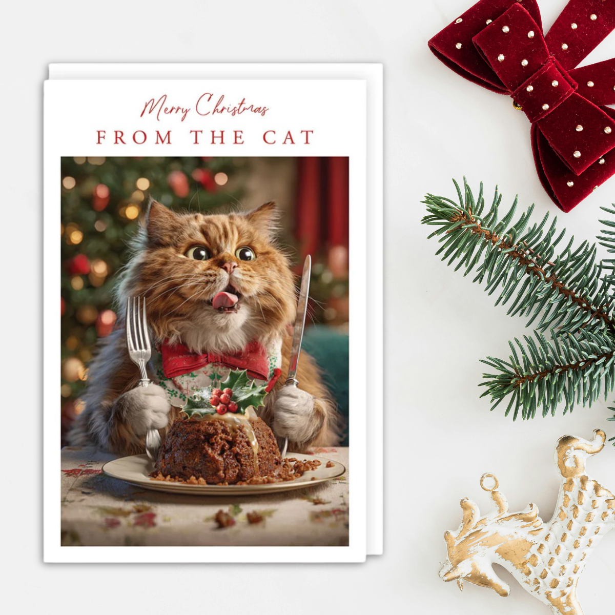 From The Cat Christmas Card - Tracks Photographic Cat