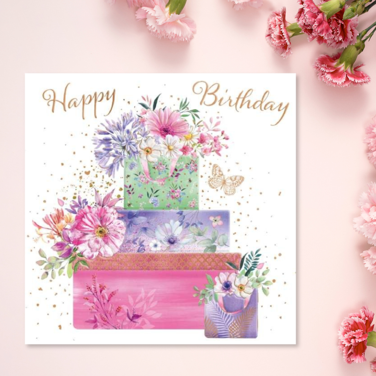 Blush Birthday Card - Floral Gifts