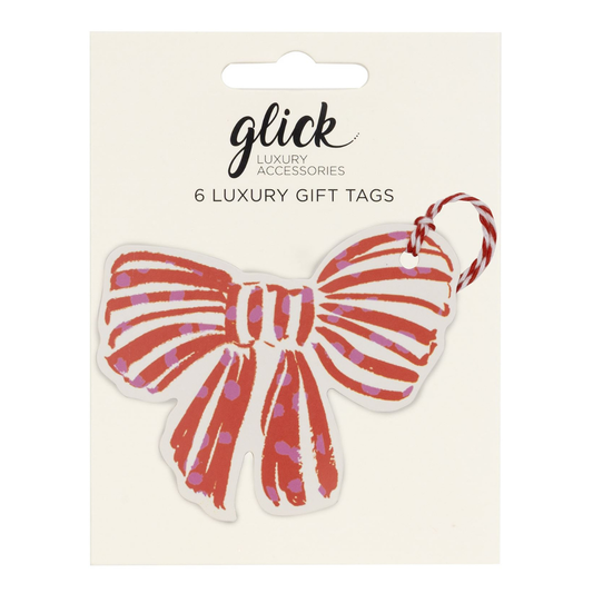 Christmas Tags Multipack - 6 x Winter Weave Bow