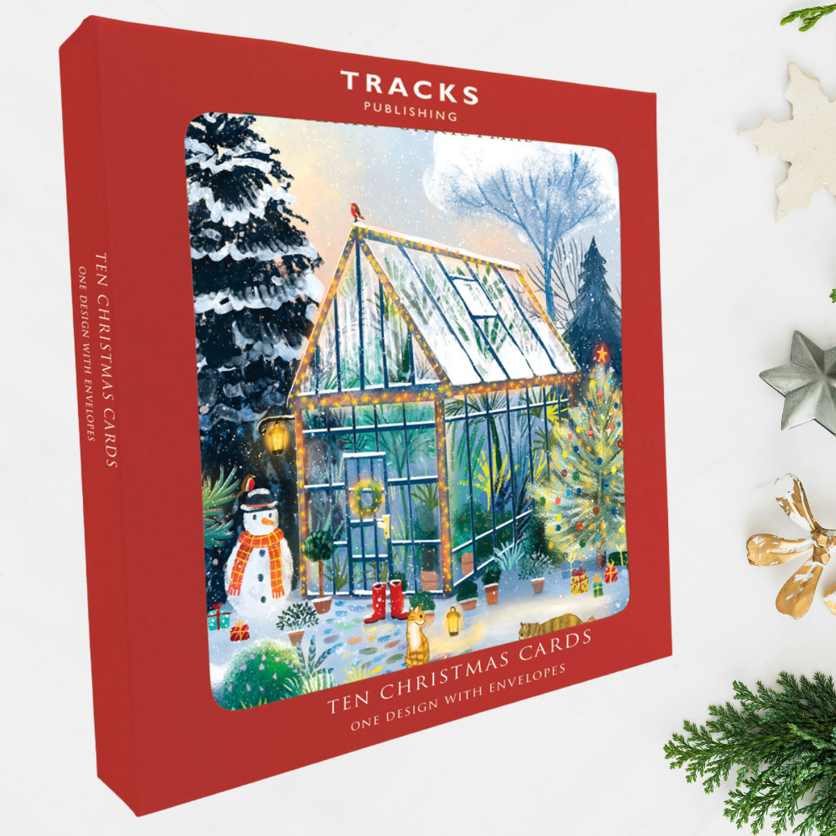 10 x Christmas Cards In Box - Christmas Greenhouse