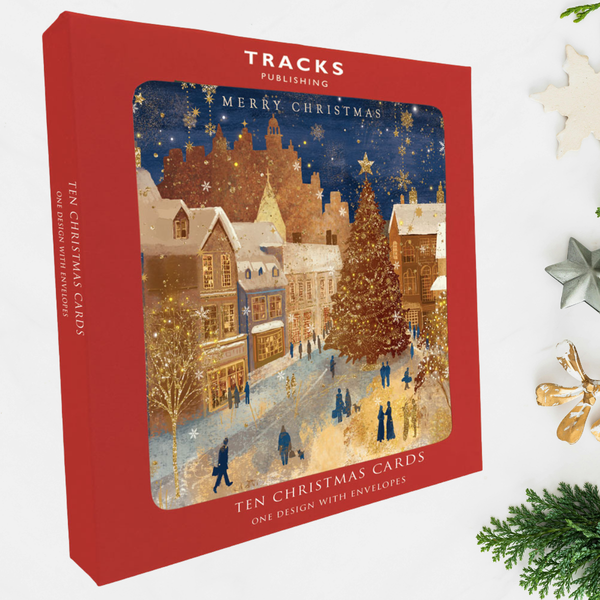 10 x Christmas Cards In Box - Christmas Shopping