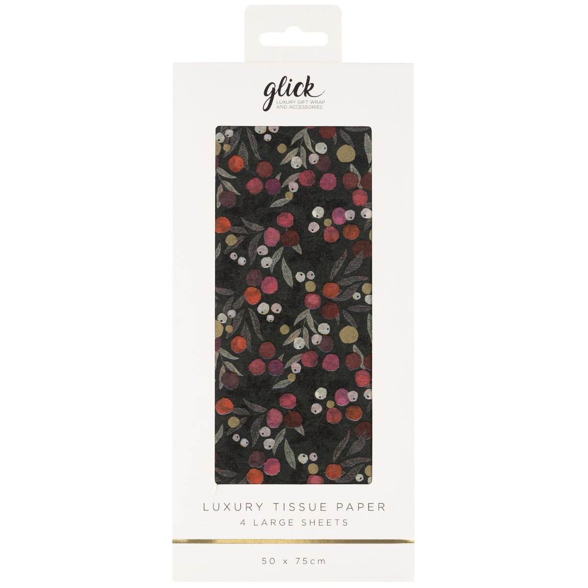 Christmas Printed Tissue Paper - Berries Green