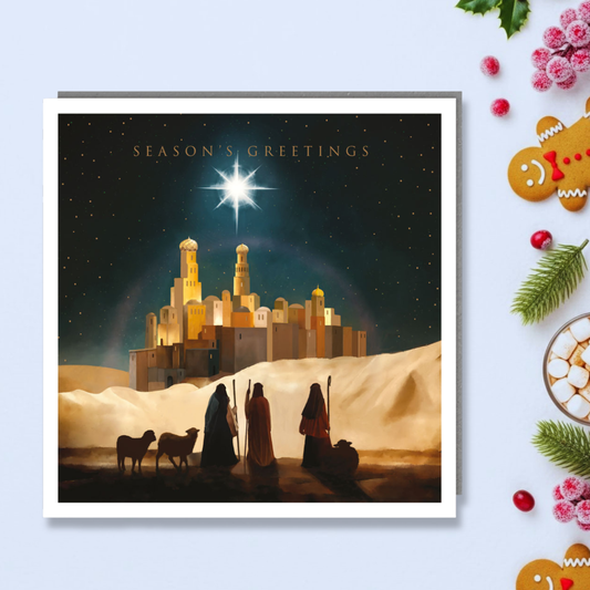 Charity Christmas Cards - 5 x Seasons Greetings Nativity