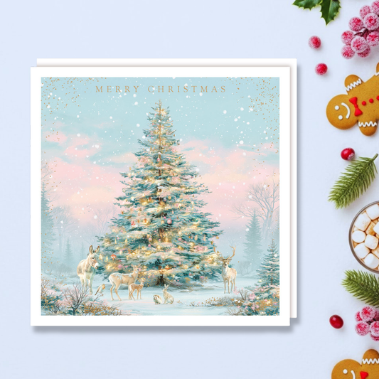 Charity Christmas Cards - 5 x Woodland Tree