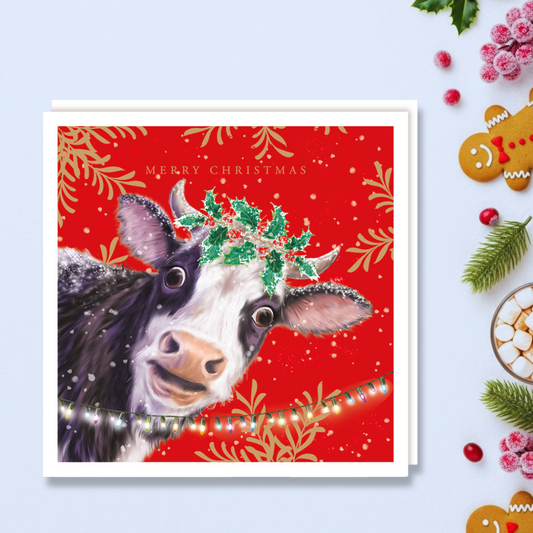 Charity Christmas Cards - 5 x Christmas Cow