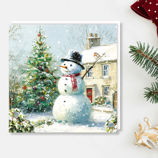 Charity Christmas Cards - 5 x Winter Snowman