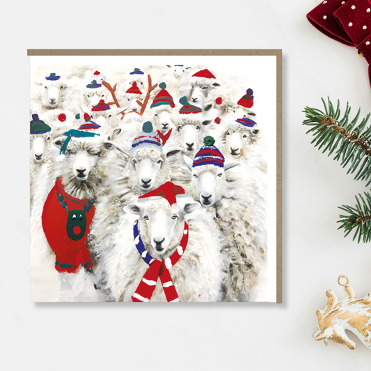 Charity Christmas Cards - 5 x Christmas Sheep