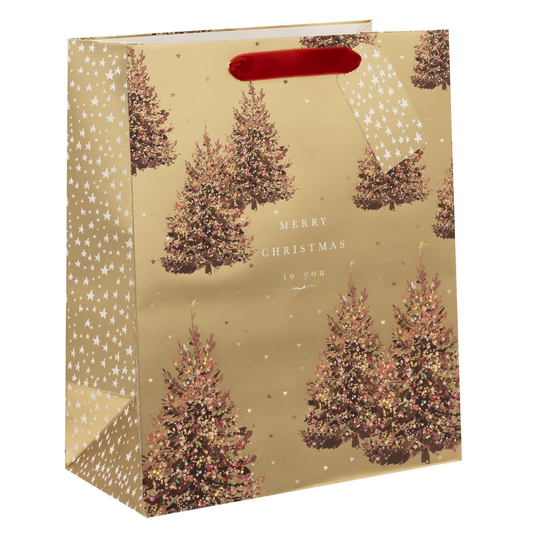 Christmas Gift Bag Large - Golden Boughs