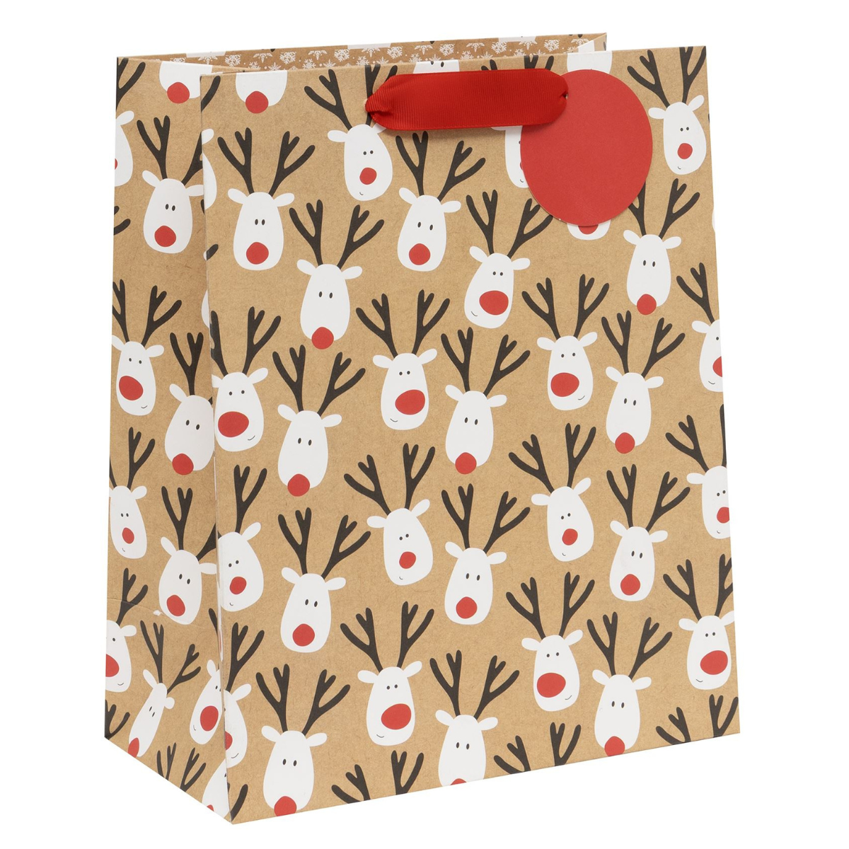 Christmas Gift Bag Large - Reindeer Selfie