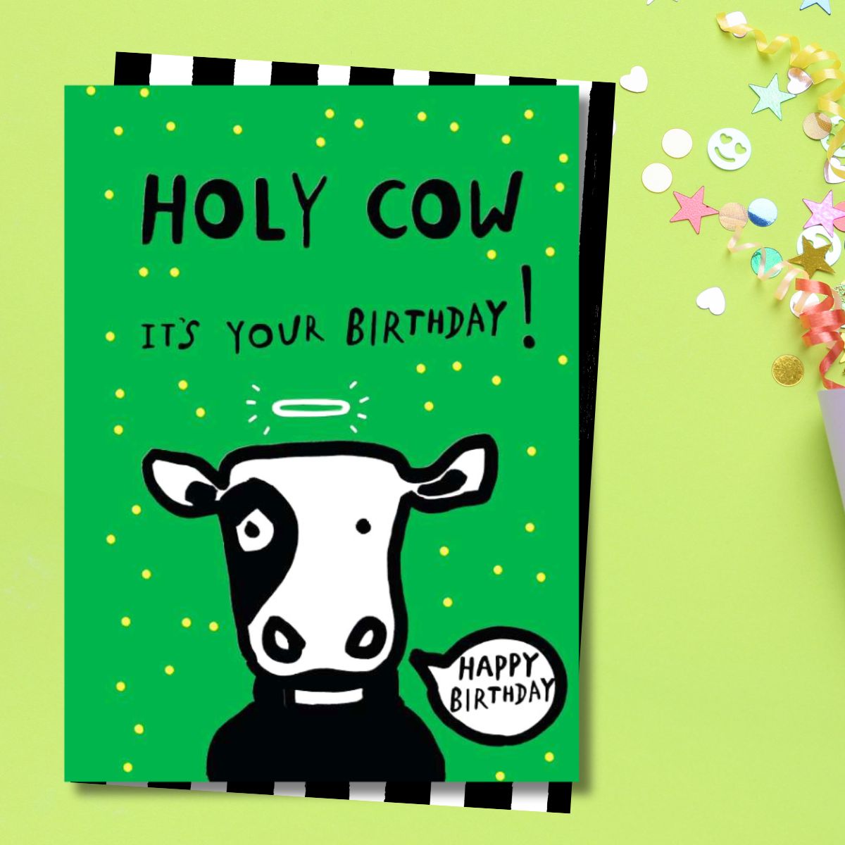 Earlybird Funny Birthday Card - Holy Cow!