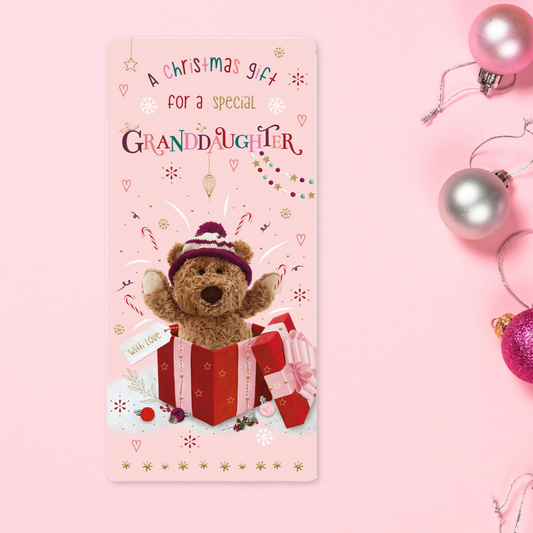 Money Wallet Christmas - Granddaughter Barley Bear Gift