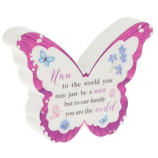 Butterfly Kisses 3D Plaque - Nan